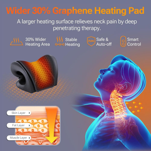 Растяжка для шеи с подогревом, черная