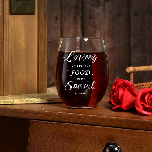 Подарочный бокал без ножки «Loving you is like food to my soul» с розами — изящный знак внимания