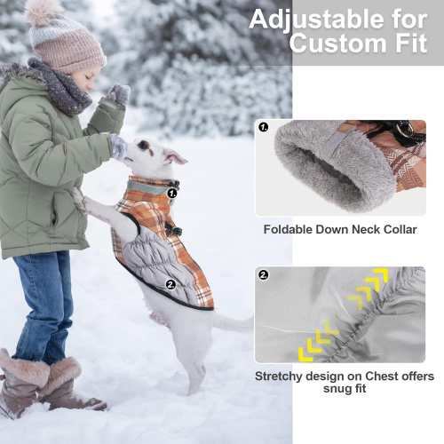 Утепленная отражающая куртка для собак