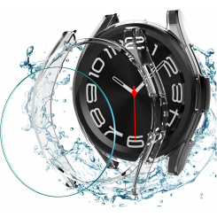 Защитный комплект для Samsung Galaxy Watch 6 Classic 43 мм – чехол и защитное стекло (2 в 1, 1 комплект)