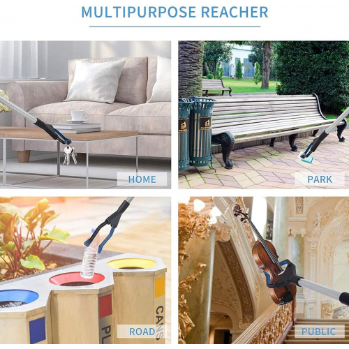 Складной захват для поднятия предметов с эргономичной ручкой и противоскользящими губками