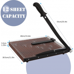 Универсальный бумажный резак с регулируемым направляющим и безопасным лезвием