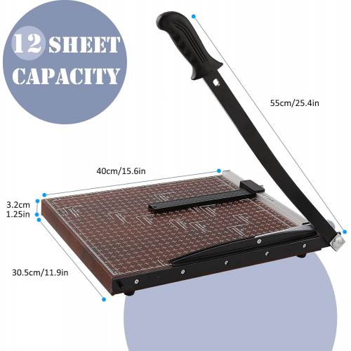 Универсальный бумажный резак с регулируемым направляющим и безопасным лезвием