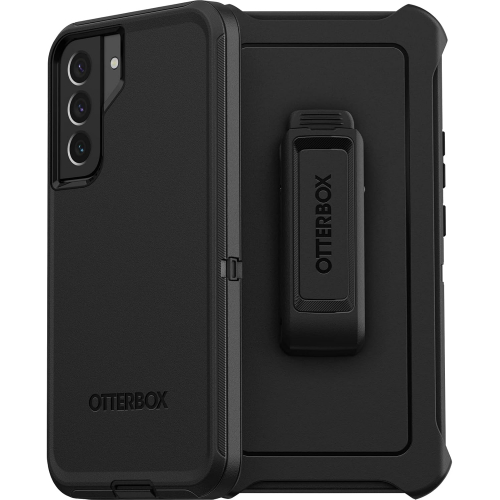 Чехол OtterBox Defender Series для Samsung Galaxy S23, чёрный, с защитой от падений, портами и клипсой-стойкой