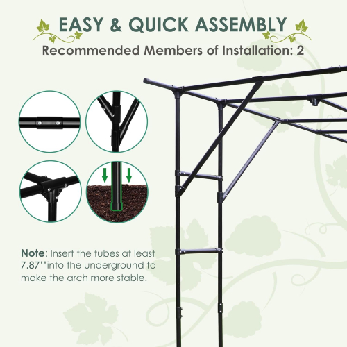 Виноградная арка для растений с решеткой для вьющихся растений