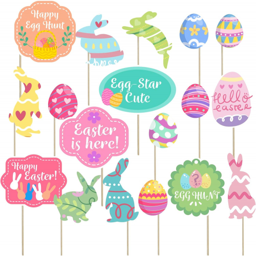 Набор фотобутафории для Пасхи — 18 больших элементов