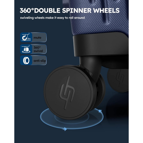 Чемодан средний (28*43*60 см), синий