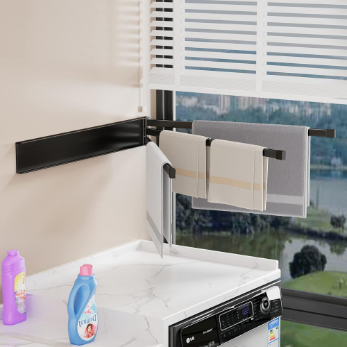 Складная вешалка для полотенец с вращающимися перекладинами, из нержавеющей стали 