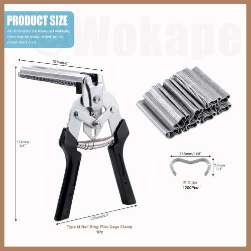 Набор для крепления сеток и клеток: плоскогубцы с кольцедержателем