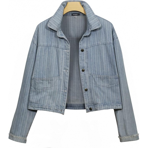 Классическая укороченная джинсовая куртка