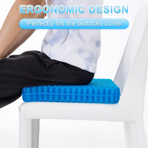 Гелевый сидячий коврик с вентиляцией и противоскользящей поверхностью, 50x50 см