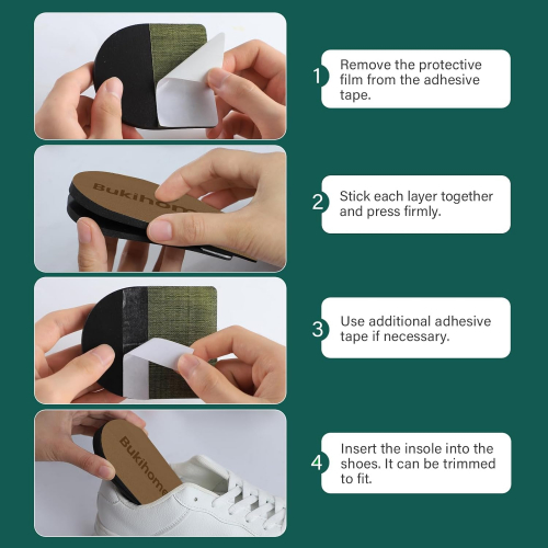 Регулируемые ортопедические каблуки для повышения роста и снятия боли, 4 слоя, универсальные