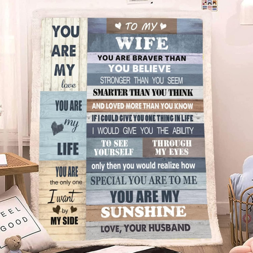 Плед для жены от мужа — идеальный подарок на годовщину, день святого Валентина, день рождения