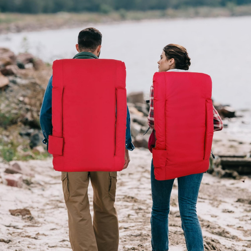 Складное кресло с регулируемой спинкой и карманами для хранения