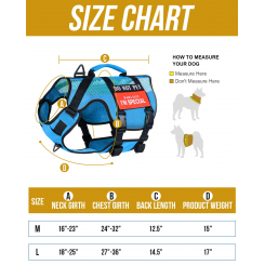 Тактический шлейф для крупных собак с ручкой и светоотражающими вставками