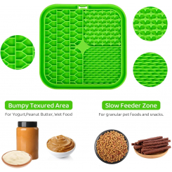 Медленная кормушка для собак с текстурированной лизательной матой — успокаивающая игрушка и инструмент для контроля порций