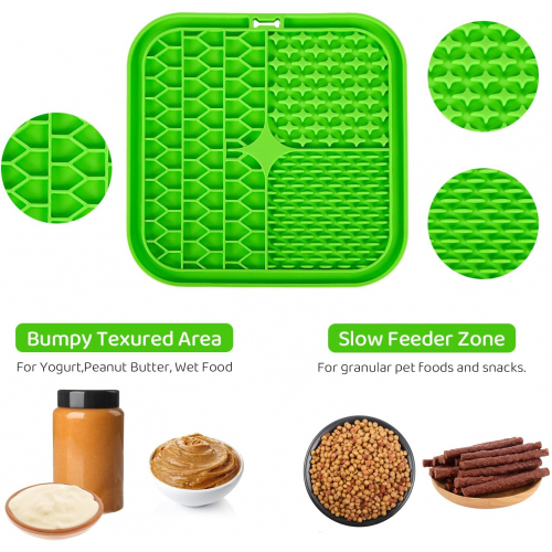 Медленная кормушка для собак с текстурированной лизательной матой — успокаивающая игрушка и инструмент для контроля порций
