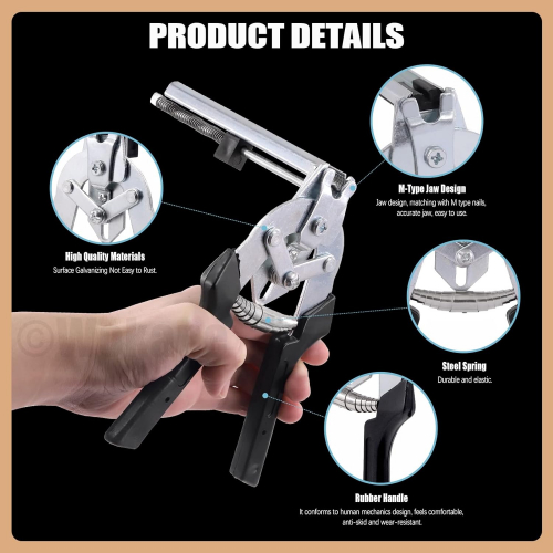 Набор для крепления сеток и клеток: плоскогубцы с кольцедержателем