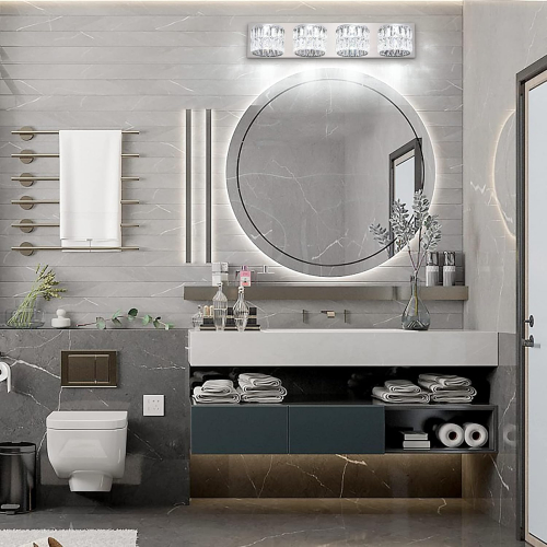 Настенный светильник Hystun с кристаллами K9 и LED-подсветкой — регулируемое освещение в современном стиле