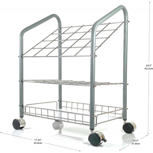 Многофункциональная тележка, матово-серая, стальная