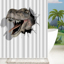 Водонепроницаемая занавеска для душа, стильный и веселый дизайн, идеально подходит для ванной комнаты, 180*180 см