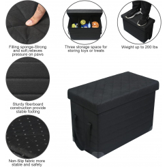 Расширитель автомобильного сиденья для собак с жёстким каркасом, нескользящим основанием и дополнительными отделениями для хранения