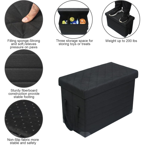 Расширитель автомобильного сиденья для собак с жёстким каркасом, нескользящим основанием и дополнительными отделениями для хранения