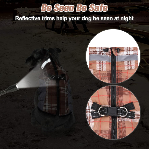 Утепленная отражающая куртка для собак