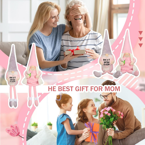 Плюшевый гном с тюльпаном — стильный декор на День матери