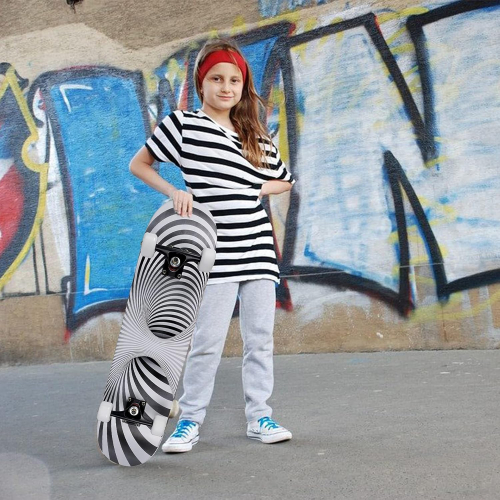 Скейтборд из канадского клена с алюминиевой подвеской, для детей и взрослых