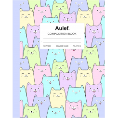 Тетрадь 140 страниц, 24,8 x 19,1 см (принт котики)