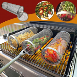 Набор из трех корзин для гриля и барбекю