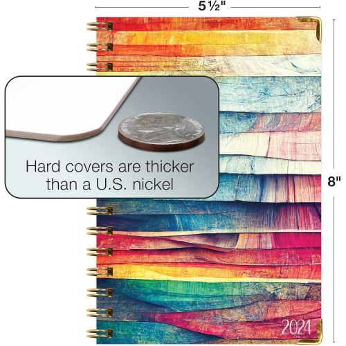 Планер на 12 месяцев (ноябрь 2024 — октябрь 2025) с металлическими уголками и карманом