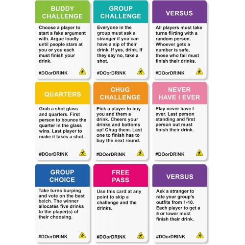 Игра *Пей или делай*, на английском