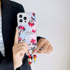 Чехол iFiLOVE для iPhone 15 с подвеской Минни, защитный чехол с лазерным матовым эффектом 