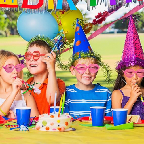 Аксессуары для праздника, розовые очки в форме сердца