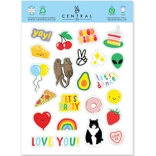 Открытка ко дню рождения с конвертом и стикерами, 120×170 мм