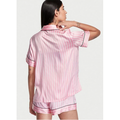 Сатиновая пижама, розовая