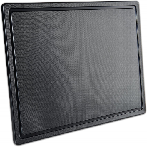 Профессиональная кухонная разделочная доска из HDPE с желобом для сока, 60 × 45 х 2 см, для мяса, овощей и фруктов