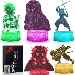 Аниме-лампа с 3 узорами и 16 декоративными лампами с изменением цвета