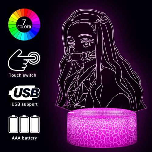 Аниме-лампа с 3 узорами и 16 декоративными лампами с изменением цвета