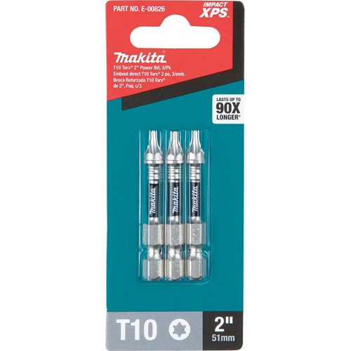 Бита Makita E-00826 Impact XPS T10 Torx 2", 3 шт./уп