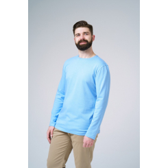 Мужской голубой лонгслив 