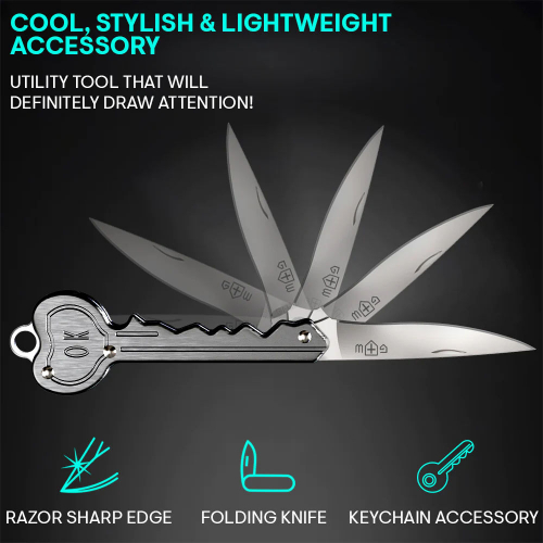 Нож-ключ в форме черного сердца Good Worker 4207-EZ