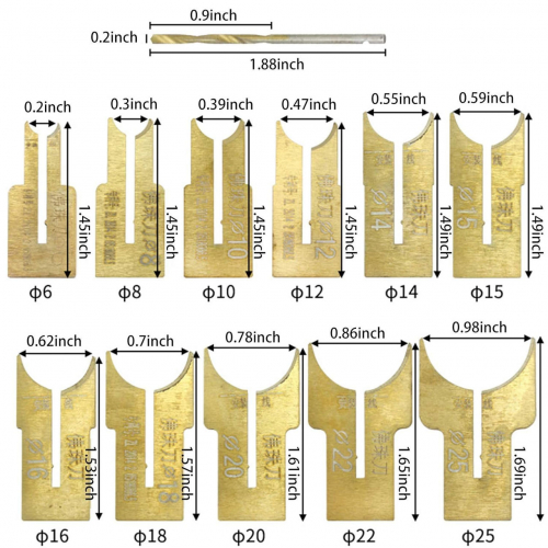 Набор фрез с твердосплавными шариковыми лезвиями