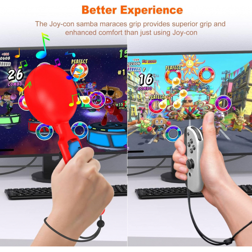 Ejgame Switch Joy Con Controller Grips, игровые маракасы