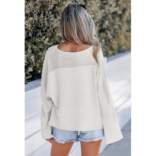 Ребристый свитер с вырезом на одно плечо