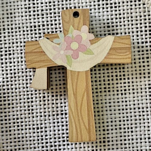 Деревянный пасхальный декор, крест