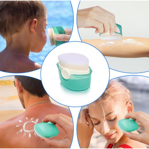 Силиконовая кисть-аппликатор для солнцезащитного крема (4 губки) 