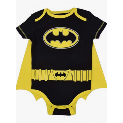 Комплект черного боди и накидки для младенцев - Супермен (3-6 месяцев)